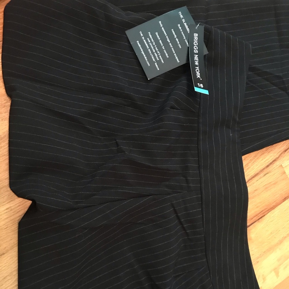 NWT Black Pin Stripe pants by Briggs New York